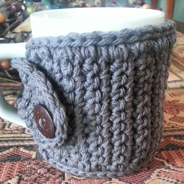 Coffee Mug Cozy in Grey