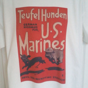 Classic Devil Dog Marines Recruitment Poster T-Shirt