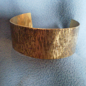 Antiqued  Brass Textured Bracelet