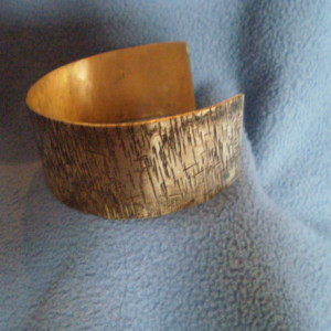 Antiqued  Brass Textured Bracelet