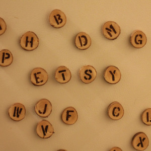 Wood Custom Words Fridge Magnets - Up to 10 wood burned letters.