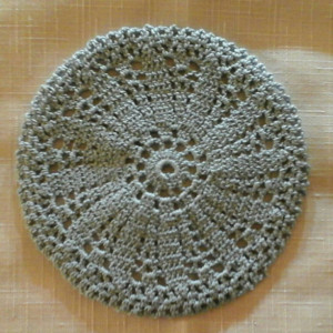 Small Petal Doily in Pastel Blue.