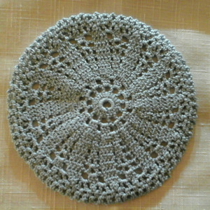 Small Petal Doily in Pastel Blue.