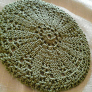 Small Petal Doily in Olive