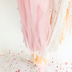 Lady Slipper Tassel Garland // Valentine's Day // Gold Confetti // Confetti Systems // Pink Peach White // Party Decor