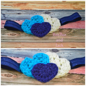 Crochet Heart Headband