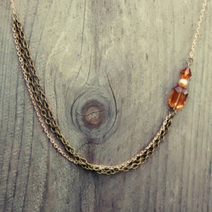 18 k gold layered boho style necklace