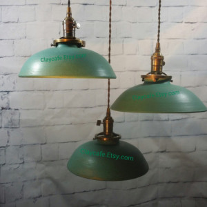 Handcrafted Pottery Hanging Ceiling Pendant Chandelier Light