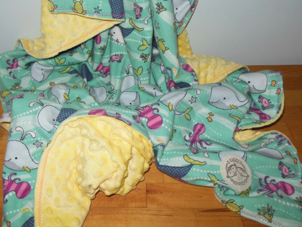 Sealife Minky Toddler Blanket