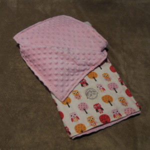 Owls and Trees Minky Toddler Blanket