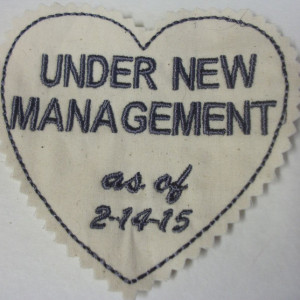 Custom Embroidered Heart Tie Patch.For the Groom.