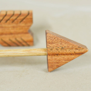 Decorative Wooden Arrow with Leather Wrap