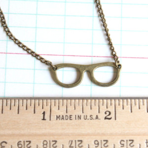 Better to See You With  Nerd Librarian Geek Bookworm Glasses Necklace