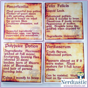 Harry Potter Potion Coasters (Set of 4)