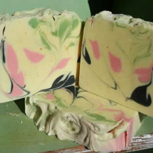 TWO BARS Little Black Dress Raw Goat Milk soap with Heavy Cream, Cocoa Butter and Kaolin Clay for that spa like feeling soft silky skin at home.