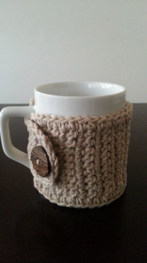 Coffee Mug Cozy in Beige