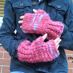 Women's Fingerless Gloves, Women's Gloves, Fingerless Gloves, Fingerless Mittens, Striped Wool Mittens, Winter Accessories, Pink Gloves