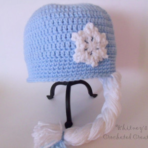 crochet ice queen hat, wig, snowflake, beanie, photo prop, ice princess, halloween, costume, dress up, handmade
