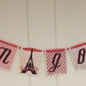 Bon Jour banner - Paris birthday banner