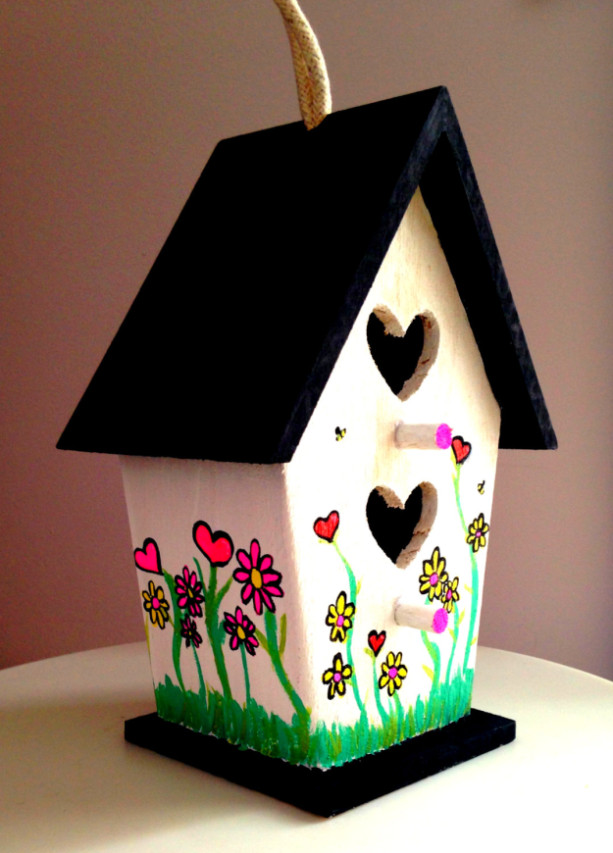 painted birdhouse, outdoor birdhouse, wooden birdhouse ...