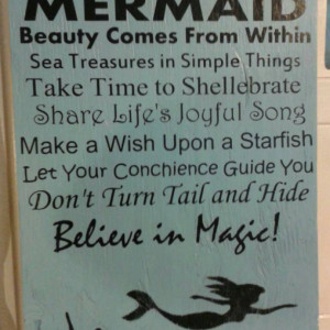 Mermaid - Sign - wood Sign - Signs -Beach Sign - Beach - Beach signs - Beach Quotes - Beach House - Deck Signs - Porch Signs - Outdoor Signs