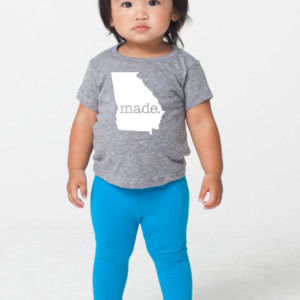 All States and Washington DC 'Made.' Tri Blend Baby T-Shirt - Infant Boy and Girl Tee