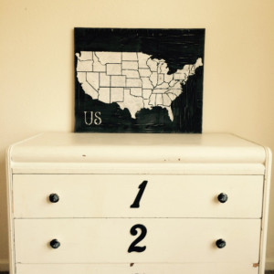 United States Map - Map, Distressed Map // FREE SHIPPING