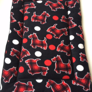 Scotty Dog Bed, Dog Crate Pads, Puppy Pad, Large Crate Pad, Fleece Pet Bed, Scottie Dog Bed, Scottie Dog Fabric, Dog Gift Basket, Dog Gifts
