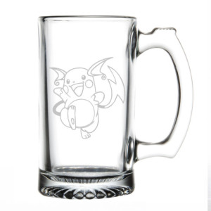 Pokemon - Raichu - Etched Beer Mug