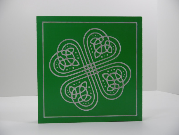 Carved and Painted Shamrock Sign