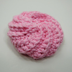 3 Pack Crochet Dish Scrubbies Cream, Green/Yellow/Pink Spiral, and Pink