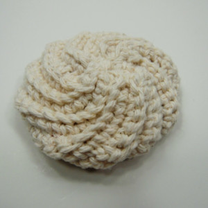 3 Pack Crochet Dish Scrubbies White, Blue/Brown/Pink Swirl, and Cream
