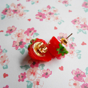 Kawaii / Lolita / Sweet Strawberry / Stud / Earrings