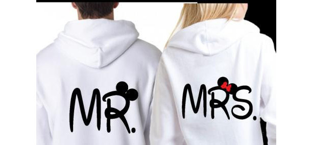 Set of 2 Custom Mr. and Mrs. Disney World shirt jacket sweatshirts Set of 2 Disney Vacation Mickey Mouse Minnie Mouse