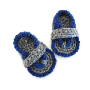 Crochet Baby Flip Flops - Crochet Baby Sandals - Crochet Flip Flops for Babies - Gray Baby Flip Flops -  Crochet Baby Shoes - Baby Gift