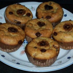 Chocolate Banana Nut Muffins