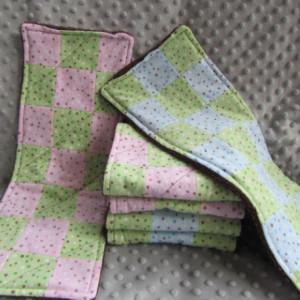 Pink and Green Burp Cloth