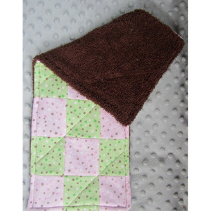Pink and Green Burp Cloth
