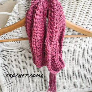 Mauve Scarf, Lace Infinity Scarf, Cotton/ Acrylic Blend, Spring Scarves, Summer Scarves, Free Shipping Through March, Vegan Friendly