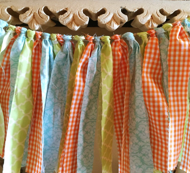 Vintage Chic fabric garland (priced per foot)