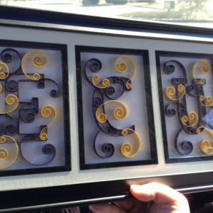 3 Letter ECU college quilled collage