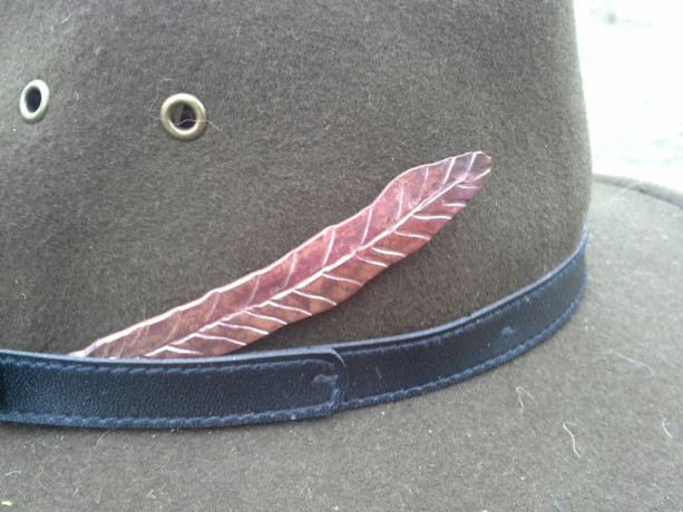 Hand Forged Copper Feather (for your hat)