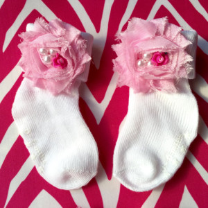 Baby Socks and Headband Set, Hospital Headband Set, Baby Socks, Newborn Socks, Pink Socks, Pink Headband, Infant Headband, Baby Gift
