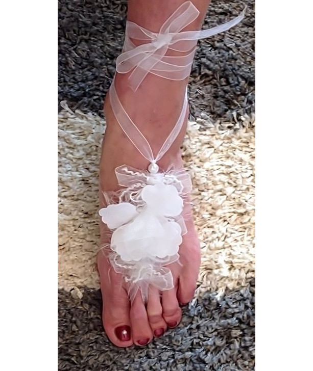 Handmade Sandals Beach Flip Flops Wedding Shoes Bridal Jewelry Thongs Bridesmaid Accessory Gift mementos Bachelorette Flower Girl Flip Flops