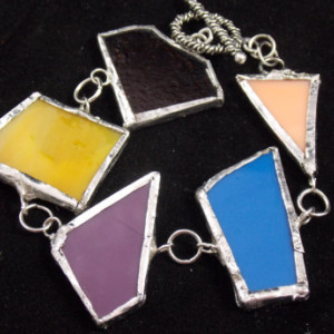 Stained Glass, lead free, one of a kind bracelet