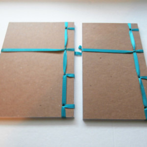 Pair of Journals | Gift for Writer | Japanese Stab Bound | Blank Books | Wrap Journals | Idea Books | Writing Journals | Hand Bound Journals