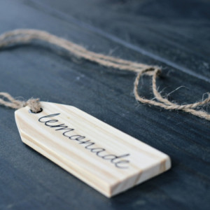 Rustic Wood Beverage Tags - Double Sided