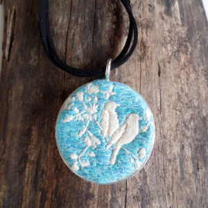 Turquoise Lovebirds Necklace