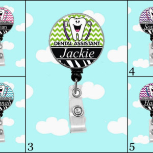 Dental Assistant Badge Reel Personalized