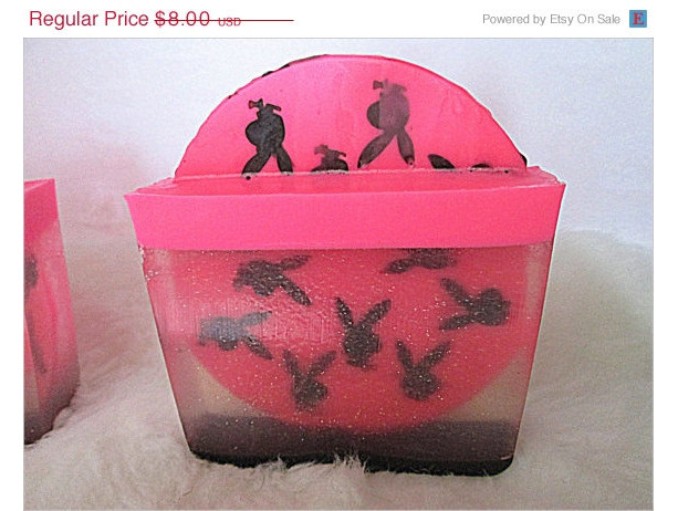  Playboy Bunny  Inspired Soap~Miss Cherie Dior~Glycerin Soap~ Hot Pink Soap